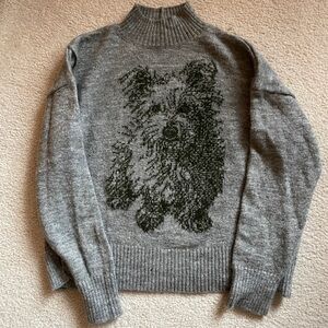 Moth by Anthropologie Gray Terrier Dog Sweater